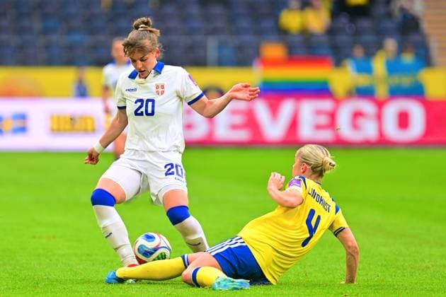 Football, Women, World Cup Qualifier, Sweden - Serbia
