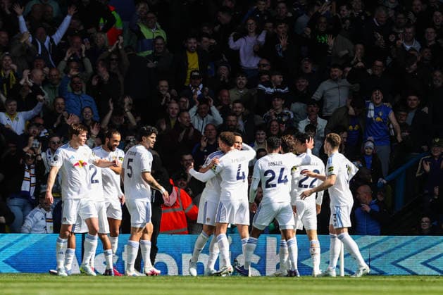 Leeds United v Wolverhampton Wanderers, Premier League Noah Okafor of Leeds United celebrates his goal to make it 2-0 during the Leeds United v Wolverhampton Wanderers Premier League match at Elland Road, Leeds, England on 18 April 2026 Credit: Richard Bierton Every Second Media Editorial use only. All images are copyright Every Second Media Limited. No images may be reproduced without prior permission. All rights reserved. Premier League and Football League images are subject to licensing agreements with Football DataCo Limited. see https: www.football-dataco.com Copyright: xIMAGO EveryxSecondxMediax ESM-1915-0051 RichardxBiertonx xEveryxSecondxMediax