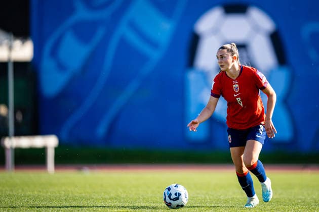 260418 Vilde Boe Risa of Norway during the FIFA Women s World Cup Qualifier football match between Slovenia and Norway on April 18, 2026 in Ptuj Photo Marius Simensen BILDBYRAN COP 238 MM0066 bbeng dam fifa world cup qualifiers football fotball fotball landskamp norge norway slovenia slovenien soccer vm kvalik vm kvalifisering kvinner  Copyright: MARIUSxSIMENSEN BB260418BB772