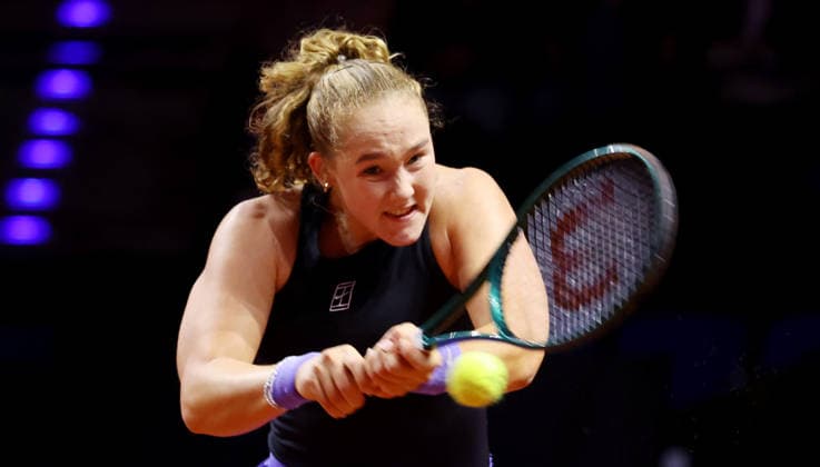 Tennis, WTA tournament in Stuttgart, semi-final, Andreeva - Rybakina