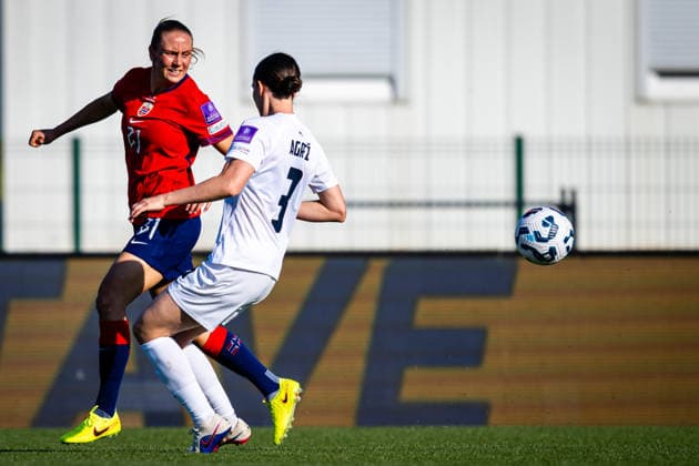 260418 Lisa Naalsund of Norway during the FIFA Women s World Cup Qualifier football match between Slovenia and Norway on April 18, 2026 in Ptuj Photo Marius Simensen BILDBYRAN COP 238 MM0066 bbeng dam fifa world cup qualifiers football fotball fotball landskamp norge norway slovenia slovenien soccer vm kvalik vm kvalifisering kvinner  Copyright: MARIUSxSIMENSEN BB260418BB803