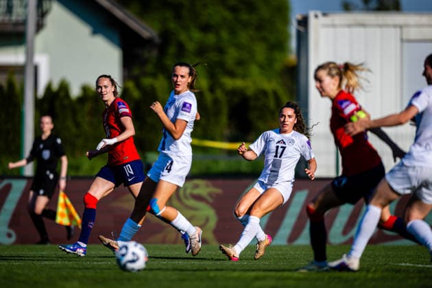260418 Caroline Graham Hansen of Norway during the FIFA Women s World Cup Qualifier football match between Slovenia and Norway on April 18, 2026 in Ptuj Photo Marius Simensen BILDBYRAN COP 238 MM0066 bbeng dam fifa world cup qualifiers football fotball fotball landskamp norge norway slovenia slovenien soccer vm kvalik vm kvalifisering kvinner  Copyright: MARIUSxSIMENSEN BB260418BB811