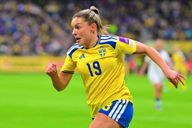 Strawberry Arena SOLNA, SWEDEN - APRIL 18: Johanna Rytting Kaneryd of Sweden in the World Cup 2027 qualifier match between Sweden and Serbia at Strawberry Arena on April 18, 2026 in Solna, Sweden. (Peter Sonander SPP) Copyright: xPeterxSonander SPPx Sportspressphoto_SPR132162