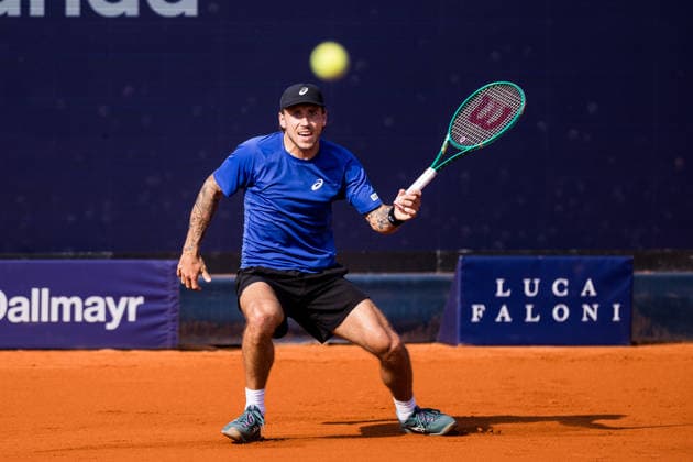 MUNICH, GERMANY - APRIL 18: Alex Molcan (SVK) during the BMW Open by Bitpanda Singles match between Alex Molcan (SVK) vs Ben Shelton (USA) at MTTC Iphitos on April 18, 2026 in Munich, Germany. Bavaria Germany Copyright: xSteffiexWunderlx