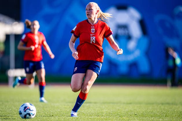 260418 Frida Maanum of Norway during the FIFA Women s World Cup Qualifier football match between Slovenia and Norway on April 18, 2026 in Ptuj Photo Marius Simensen BILDBYRAN COP 238 MM0066 bbeng dam fifa world cup qualifiers football fotball fotball landskamp norge norway slovenia slovenien soccer vm kvalik vm kvalifisering kvinner  Copyright: MARIUSxSIMENSEN BB260418BB957