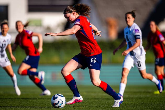 260418 Signe Gaupset of Norway during the FIFA Women s World Cup Qualifier football match between Slovenia and Norway on April 18, 2026 in Ptuj Photo Marius Simensen BILDBYRAN COP 238 MM0066 bbeng dam fifa world cup qualifiers football fotball fotball landskamp norge norway slovenia slovenien soccer vm kvalik vm kvalifisering kvinner  Copyright: MARIUSxSIMENSEN BB260418BB967