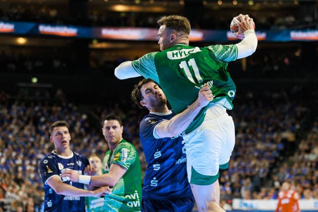 Lasse Bredekjaer ANDERSSON Fuechse Berlin, 11 scores a goal, action, goal throw GER, TBV Lemgo Lippe vs Fuechse Berlin, handball, DHB Pokal, semi-final, season 2025 2026, 18 04 2026, GER, TBV Lemgo Lippe vs Fuechse Berlin, handball, DHB Pokal, semi-final, season 2025 2026, 18 04 2026, Cologne Copyright: xEibnerxPressefoto OliverxSchmidtx EP_OST