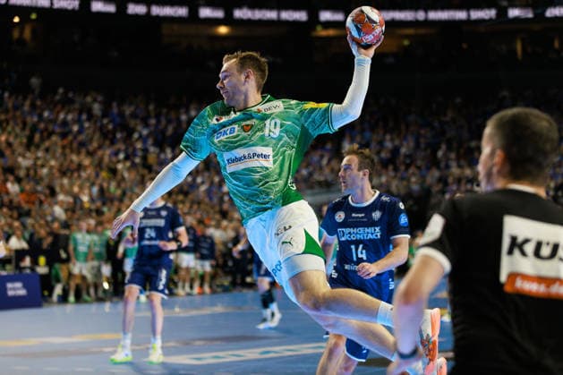 Mathias GIDSEL Fuechse Berlin, 19 scores a goal, action, goal throw GER, TBV Lemgo Lippe vs Fuechse Berlin, handball, DHB Pokal, semi-final, 2025 2026 season, 18 04 2026, GER, TBV Lemgo Lippe vs Fuechse Berlin, handball, DHB Pokal, semi-final, 2025 2026 season, 18 04 2026, Cologne Copyright: xEibnerxPressefoto OliverxSchmidtx EP_OST