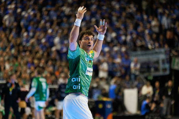 Lukas HERBURGER Fuechse Berlin, 29 jubilation, joy, passion, success, emotion, enthusiasm, positive emotions GER, TBV Lemgo Lippe vs Fuechse Berlin, handball, DHB Cup, semi-final, 2025 2026 season, 18 04 2026, GER, TBV Lemgo Lippe vs Fuechse Berlin, handball, DHB Cup, semi-final, 2025 2026 season, 18 04 2026, Cologne Copyright: xEibnerxPressefoto OliverxSchmidtx EP_OST