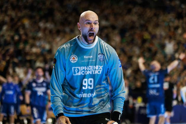 Urh KASTELIC TBV Lemgo Lippe, 99 jubilation, joy, passion, success, emotion, enthusiasm, positive emotions GER, TBV Lemgo Lippe vs Fuechse Berlin, handball, DHB Pokal, semi-final, season 2025 2026, 18 04 2026, GER, TBV Lemgo Lippe vs Fuechse Berlin, handball, DHB Pokal, semi-final, season 2025 2026, 18 04 2026, Cologne Copyright: xEibnerxPressefoto OliverxSchmidtx EP_OST