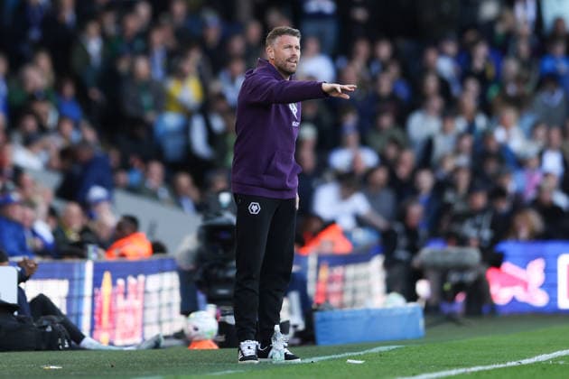 Leeds, England, 18th April 2026. Rob Edwards, Manager of Wolverhampton Wanderers, reacts during the Leeds United vs Wolverhampton Wanderers Premier League match at Elland Road, Leeds. Picture credit should read: Jessica Hornby Sportimage EDITORIAL USE ONLY. No use with unauthorised audio, video, data, fixture lists, club league logos or live services. Online in-match use limited to 120 images, no video emulation. No use in betting, games or single club league player publications. SPI_068_JH_LEEDS_UNITED_WOLVES SPI-4700-0068