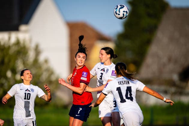 260418 Ingrid Syrstad Engen of Norway during the FIFA Women s World Cup Qualifier football match between Slovenia and Norway on April 18, 2026 in Ptuj Photo Marius Simensen BILDBYRAN COP 238 MM0066 bbeng dam fifa world cup qualifiers football fotball fotball landskamp norge norway slovenia slovenien soccer vm kvalik vm kvalifisering kvinner  Copyright: MARIUSxSIMENSEN BB260418ZK015