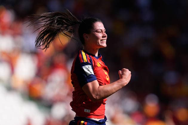 Sport Bilder des Tages April 18, 2026, Cordoba, Cordoba, Spain: Maria Mendez of Spain celebrates a goal during the European WomenÃ¢â‚¬â ¢s qualifiers for the FIFA WomenÃ¢â‚¬â ¢s World Cup 2027, League Phase MD4, football match played between Spain and Ukraine at Bahrain Victorious Nuevo Arcangel stadium on April 18, 2026, in Cordoba, Spain. Cordoba Spain - ZUMAa181 20260418_zaa_a181_121 Copyright: xDennisxAgyemanx