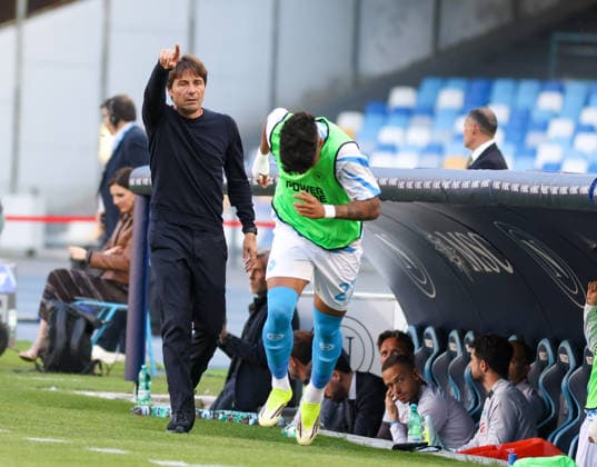 Serie A football match - Napoli vs. Lazio 2025 26 Antonio Conte Head Coach of SSC Napoli During the football match on April 18, 2026, valid for the Italian Serie A - 2025 26 championship in Naples at the Stadio Diego Armando Maradona between SSC Napoli and AC Lazio. Pictured: NAPOLI stadio Diego Armando Maradona CAMPANIA ITALIA Copyright: xFABIOxSASSOxFabioxSassox Napoli Lazio2026_04_18Fabio Sasso9668