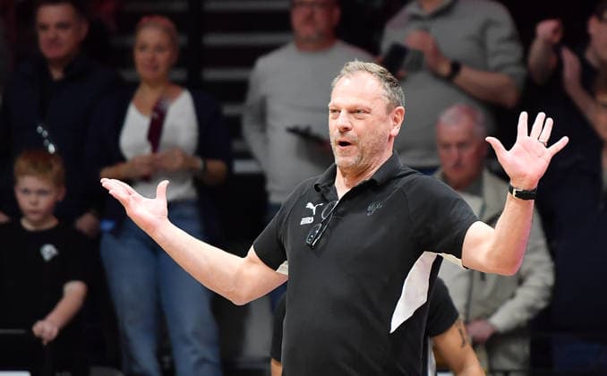 18 04 2026 Basketball Season 2025 2026 2 Bundesliga Pro A 12 Matchday Nuremberg Falcons Basketball Club NBC BG Göttingen OGo xogox Ralph Junge Coach Headcoach Nuremberg Falcons BC NBC