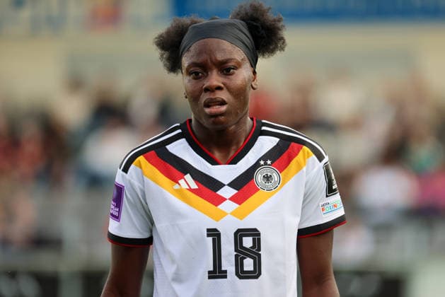 Ried im Innkreis, Austria 18 April 2026 Womens World Cup qualifier Austria vs Germany International match In the picture Nicole Anyomi Germany Copyright: HMBxMedia MadeleinexFantini
