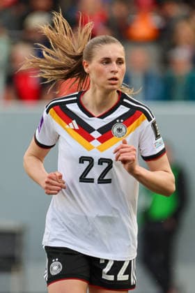 Ried im Innkreis, Austria 18 April 2026 Womens World Cup qualifier Austria vs Germany International match In the picture Jule Brand Germany Copyright: HMBxMedia MadeleinexFantini