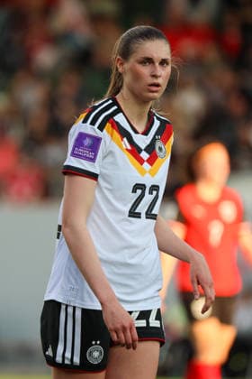 Ried im Innkreis, Austria 18 April 2026 Womens World Cup qualifier Austria vs Germany International match In the picture Jule Brand Germany Copyright: HMBxMedia MadeleinexFantini
