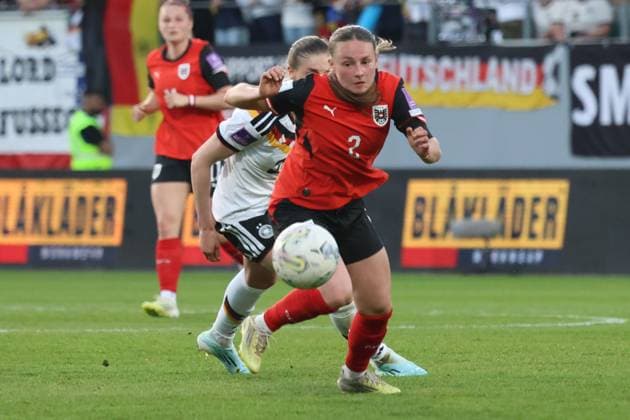 18 04 2026, Ried im Innkreis, AUT, On the road in Upper Austria, Football, FIFA World Cup Qualification Women, Austria vs. Germany, in the picture Sarai Linder, DFB,