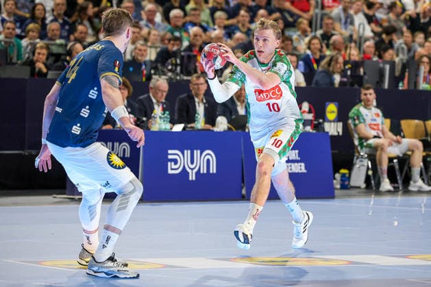 18 04 2026, xsscx, handball, DHB Pokal Lidl Final4, semi-final, Bergischer HC SC Magdeburg, season 2025 2026 men, Lanxess Arena, Cologne Gisli Kristjansson SC Magdeburg 10 Photo xSandraxScherningxPressefotoKochx North Rhine-Westphalia Germany
