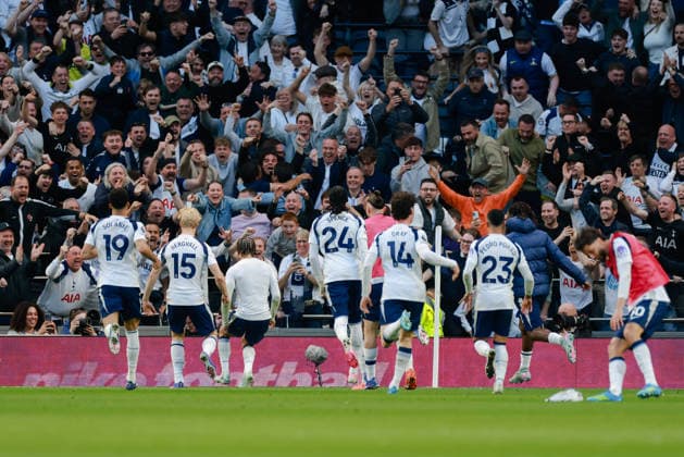 Premier League 2025 26 Tottenham Hotspur v Brighton and Hove Albion Tottenham Hotspur Stadium 18.04.2026 Xavi Simons of Tottenham Hotspur scores 2-1 Premier League 2025 26 Tottenham Hotspur v Brighton and Hove Albion Tottenham Hotspur Stadium 18.04.2026 Photograph By Marc Aspland The Times  Copyright: xMarcxAsplandx NINTCHDBPICT001074498678