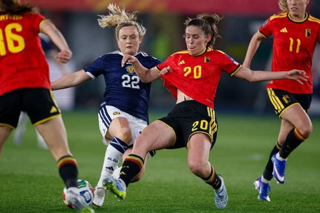 Football, Women, World Cup Qualifier, Belgium - Scotland