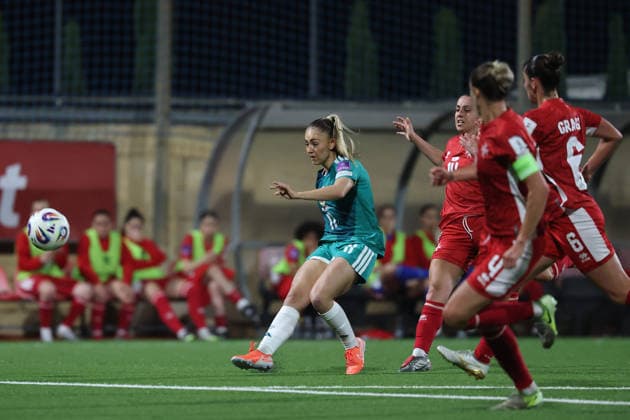 Danielle Maxwell of Northern Ireland is in action during the FIFA Women™s World Cup 2027 European qualifiers League B, Group B2 soccer match between Malta and Nothern Ireland at the Centenary Stadium, Ta™ Qali, Malta on 18 April 2026. Women™s European Qualifiers - Malta v Northern Ireland