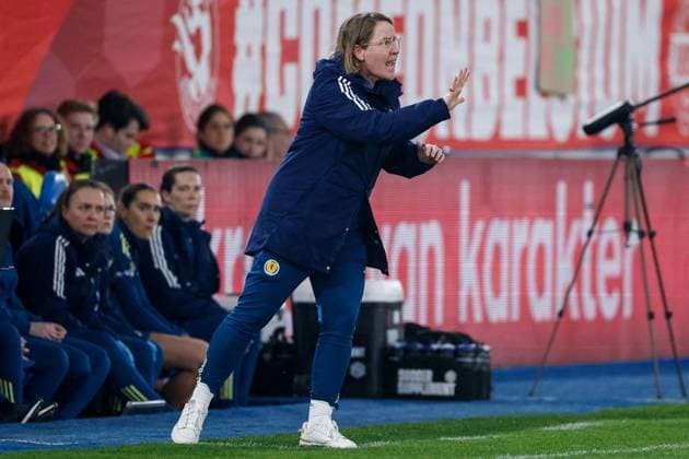 Melissa Andreatta of Scotland Women gives instructions to her players Belgium Women v Scotland Women, FIFA 2027 Women s World Cup Qualifying, Football, The King Power At Den Dreef Stadium, Leuven, Belgium - 18 Apr 2026Leuven The King Power At Den Dreef Stad Belgium EDITORIAL USE ONLY No use with unauthorised audio, video, data, fixture lists, club league logos or live services. Online in-match use limited to 120 images, no video emulation. No use in betting, games or single club league player publications. Copyright: xMauricexvanxSteen Shutterstockx 16832024s