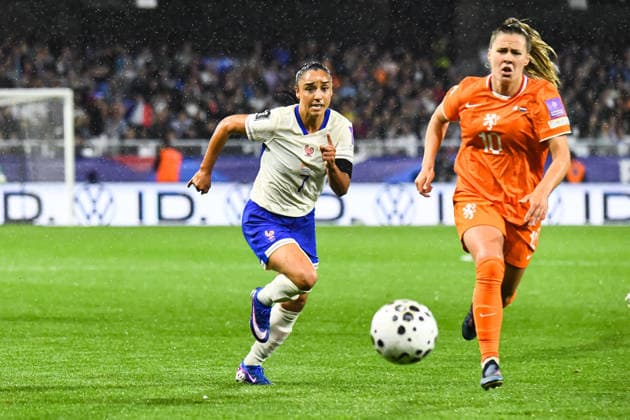 FOOTBALL : France Feminine vs Pays Bas Feminine - Qualidicaion coupe du monde - 4e journÃ e - 18 04 2026 Sakina Karchaoui (France) AuxerreFrance  Copyright: xBaptistexAutissierx
