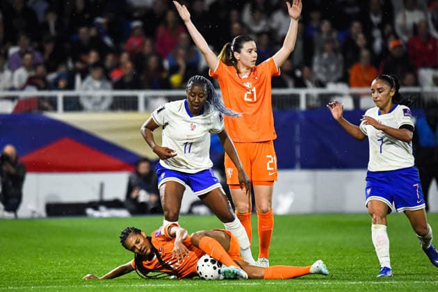 FOOTBALL : France Feminine vs Pays Bas Feminine - Qualidicaion coupe du monde - 4e journÃ e - 18 04 2026 Kadidiatou Diani (France) AuxerreFrance  Copyright: xBaptistexAutissierx