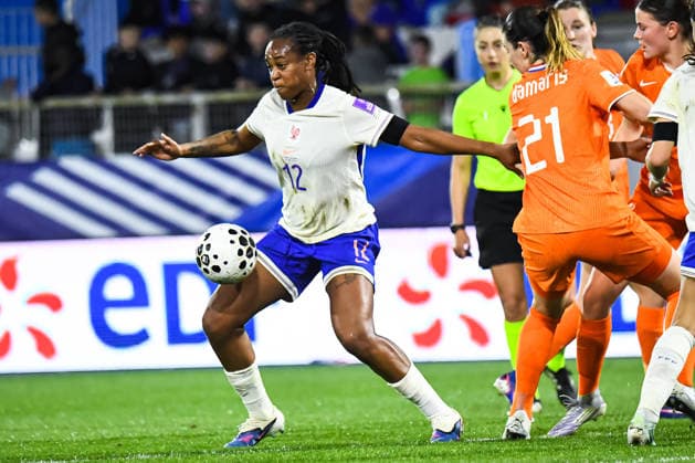 FOOTBALL : France Feminine vs Pays Bas Feminine - Qualidicaion coupe du monde - 4e journÃ e - 18 04 2026 Marie Antoinette Katoto (France) AuxerreFrance  Copyright: xBaptistexAutissierx