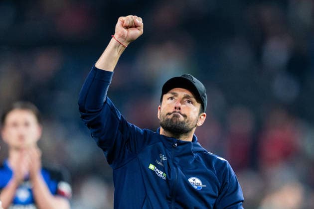 18 04 2026 Soccer, 2025 2026, 2 Bundesliga, Matchday 30, Hannover 96 SC Paderborn 07 Ralf Kettemann Coach Paderborn DFL REGULATIONS PROHIBIT ANY USE OF PHOTOGRAPHS AS IMAGE SEQUENCES AND OR QUASI VIDEO