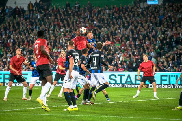 Germany Soccer 2 Bundesliga 2025 2026, Matchday 30 Hannover 96 vs SC Paderborn 07 Heinz von Heiden Arena Stadion Hannover Goal chance Ime Okon Hannover 96, 20 Hannover Copyright: xAymanxAlahmedx
