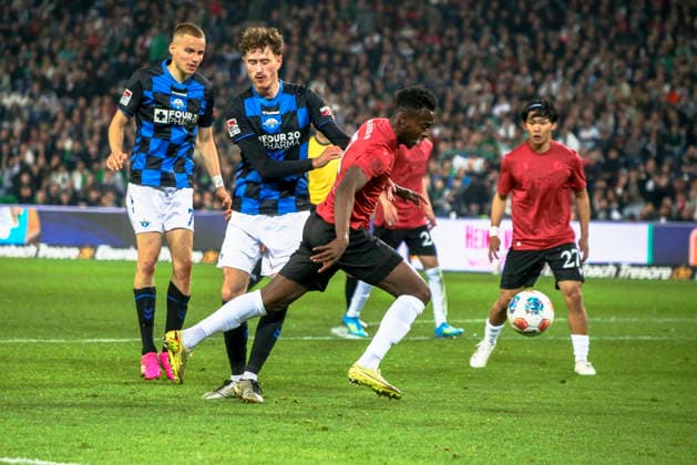 Germany Soccer 2 Bundesliga 2025 2026, Matchday 30 Hannover 96 vs SC Paderborn 07 Heinz von Heiden Arena Stadion Hannover Mustapha Bundu Hannover 96, 7 Hannover Copyright: xAymanxAlahmedx