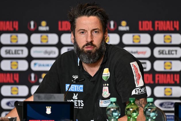 GER, Lanxess Arena Koeln, HBL, LIDL FINAL4, Men, 2 Semifinal bergischer HC vs SC Magdeburg 19 04 2026, Lanxess Arena , Koeln , GER, Lanxess Arena Koeln, HBL, LIDL FINAL4, Men, 2 Semifinal bergischer HC vs SC Magdeburg, in the picture press conference PK after the game, Bennet Wiegert coach Headcoach SC Magdeburg , nordphotoxGmbHx xMeuter nph00351