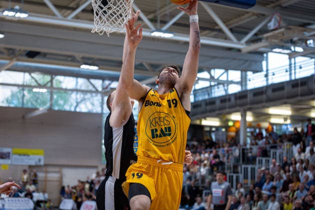 Aeneas Jung Bozic Estriche Knights Kirchheim, 19 GER, Bozic Estriche Knights Kirchheim vs Paderborn Baskets, BARMER 2 Basketball Bundesliga, 32 Matchday, Season 2025 2026, 18 04 2026 , GER, Bozic Estriche Knights Kirchheim vs Paderborn Baskets, BARMER 2 Basketball Bundesliga, 32 Matchday, Season 2025 2026, 18 04 2026 Photo Eibner Pressefoto Nina Sander Kirchheim an der Teck Copyright: xEibner-Pressefoto NinaxSanderx EP_NSR