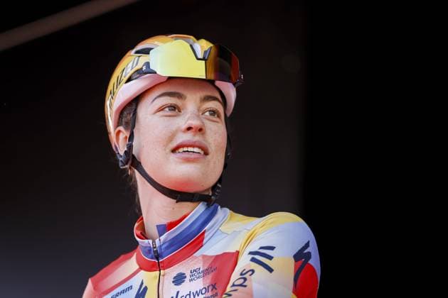 MAASTRICHT - Mischa Bredewold (Team SD Worx - Protime) during the team presentation prior to the start of the 2026 Amstel Gold Race in Maastricht. MARCEL VAN HOORN ANP xVIxANPxSportx xxANPxIVx 556181677 originalFilename: 556181677.jpg