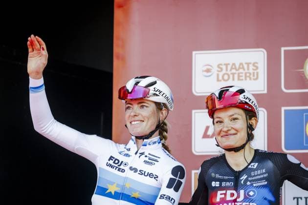 MAASTRICHT - Demi Vollering (FDJ United - SUEZ) during the team presentation prior to the start of the 2026 Amstel Gold Race in Maastricht. VINCENT JANNINK ANP xVIxANPxSportx xxANPxIVx 556182551 originalFilename: 556182551.jpg