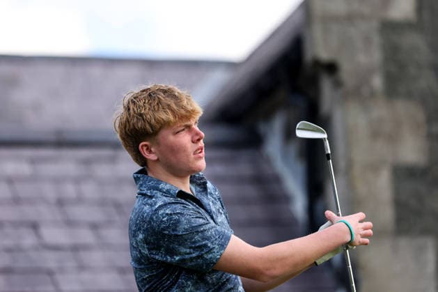 REPRO FREE *PRESS RELEASE NO REPRODUCTION FEE* EDITORIAL USE ONLY Flogas Irish Boys Amateur Open Championship, Malone Golf Club, Belfast 19 4 2026 Isaac Oliver Isaac Oliver 19 4 2026  Copyright: x INPHO RyanxByrnex RB2_8371