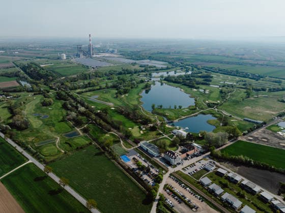 GOLF - AUT Int. Foursome Championship ATZENBRUGG,AUSTRIA,19.APR.26 - GOLF - Austrian International Foursome Championship, Diamond Country Club. Image shows an overview of the Diamond Country Club Atzenbrugg.  GEPAxpictures xAlexanderxSolc