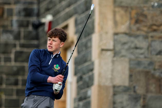 REPRO FREE *PRESS RELEASE NO REPRODUCTION FEE* EDITORIAL USE ONLY Flogas Irish Boys Amateur Open Championship, Malone Golf Club, Belfast 19 4 2026 Jamie Sharpe Jamie Sharpe 19 4 2026  Copyright: x INPHO RyanxByrnex RB1_0678