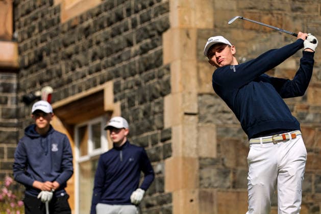 REPRO FREE *PRESS RELEASE NO REPRODUCTION FEE* EDITORIAL USE ONLY Flogas Irish Boys Amateur Open Championship, Malone Golf Club, Belfast 19 4 2026 Adam Fahey Adam Fahey 19 4 2026  Copyright: x INPHO RyanxByrnex RB2_8973