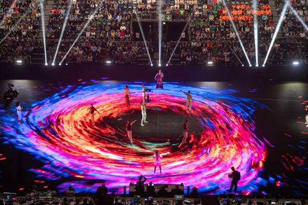 Pre Event, LED Glass Floor, Video Floor, TBV Lemgo Lippe SC Magdeburg, DHB Pokal Maenner, Herren, 6 Spieltag, Spiel um Platz 3, Daikin HBL, Lidl Final 4, 19 04 2026 Köln NRW Germany Copyright: xkolbert-press MartinxWdziecznyx