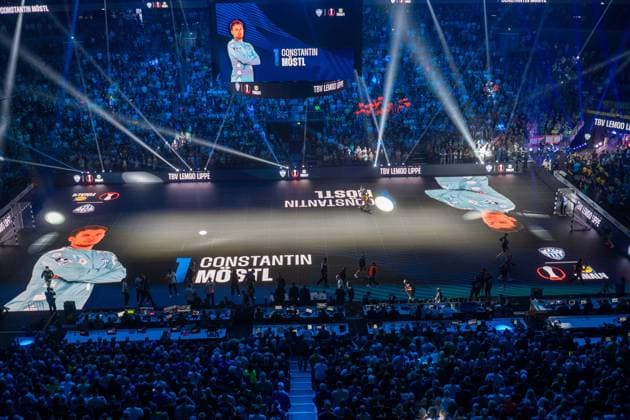 Pre Event, LED Glass Floor, Video Floor, TBV Lemgo Lippe SC Magdeburg, DHB Pokal Maenner, Herren, 6 Spieltag, Spiel um Platz 3, Daikin HBL, Lidl Final 4, 19 04 2026 Köln NRW Germany Copyright: xkolbert-press MartinxWdziecznyx