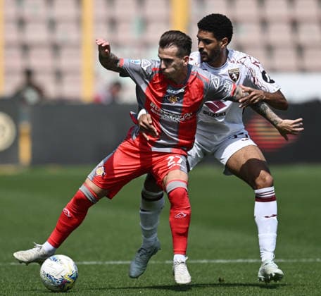 Db Cremona 19 04 2026 - campionato di calcio serie A Cremonese-Torino foto Daniele Buffa Image nella foto: Jari Vandeputte-Saul Coco 