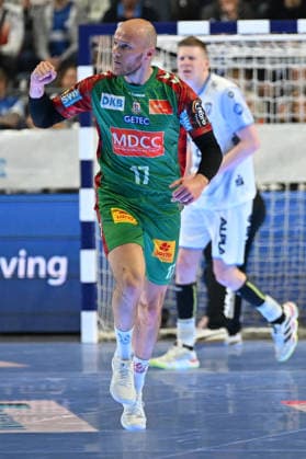 GER, Lanxess Arena Koeln, HBL, LIDL FINAL4, Men, Match for 3rd place, TBV Lemgo Lippe vs SC Magdeburg 19 04 2026, Lanxess Arena , Koeln , GER, Lanxess Arena Koeln, HBL, LIDL FINAL4, Men, Match for 3rd place, TBV Lemgo Lippe vs SC Magdeburg , pictured Goal celebration jubilation, Daniel Pettersson SC Magdeburg 11 , nordphotoxGmbHx xMeuter nph00351