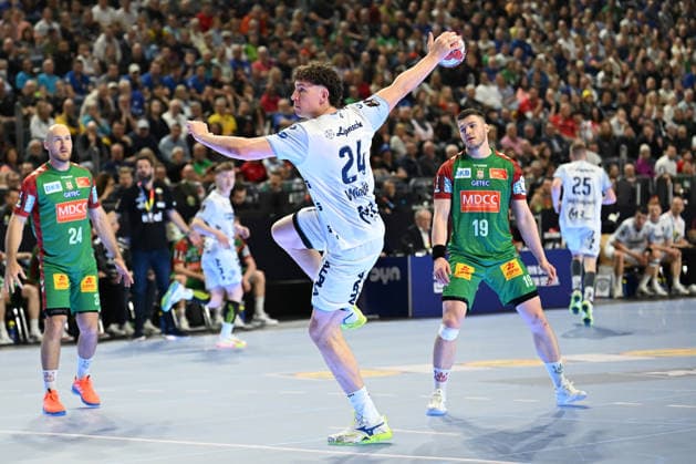 GER, Lanxess Arena Koeln, HBL, LIDL FINAL4, Men, Match for 3rd place, TBV Lemgo Lippe vs SC Magdeburg 19 04 2026, Lanxess Arena , Koeln , GER, Lanxess Arena Koeln, HBL, LIDL FINAL4, Men, Match for 3rd place, TBV Lemgo Lippe vs SC Magdeburg , in picture Joel Willecke TBV Lemgo 24 , free in front of the goal nordphotoxGmbHx xMeuter nph00351