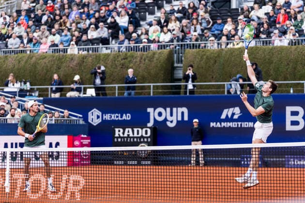 MUNICH, GERMANY - APRIL 19: Jakob Schnaitter (GER) Mark Wallner (GER) during the BMW Open by Bitpanda Doubles match between Jakob Schnaitter (GER) Mark Wallner (GER) vs Theo Arribage (FRA) Albano Olivetti (FRA) at MTTC Iphitos on April 19, 2026 in Munich, Germany. Bavaria Germany Copyright: xSteffiexWunderlx