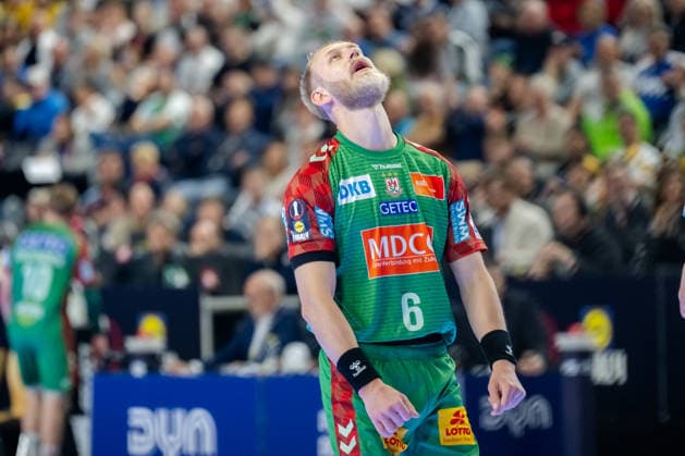 Cologne, 19 04 2026, Handball, Men, Lidl Final4, DHB Pokal, Match for 3rd place, TBV Lemgo Lippe SC Magdeburg Matthias Musche SC Magdeburg, 6 after a missed goal attempt Cologne Lanxess Arena NRW Germany