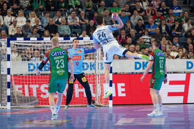 Magnus Saugstrup, Circle Winger, SC Magdeburg 23 ,Joel Willecke, Circle Winger TBV Lemgo Lippe 24 , Matej Mandic, Goalkeeper, SC Magdeburg 12 , TBV Lemgo Lippe SC Magdeburg, DHB Pokal Maenner, Herren, 6 Spieltag, Spiel um Platz 3, Daikin HBL, Lidl Final 4, 19 04 2026 Köln NRW Germany Copyright: xkolbert-press MartinxWdziecznyx